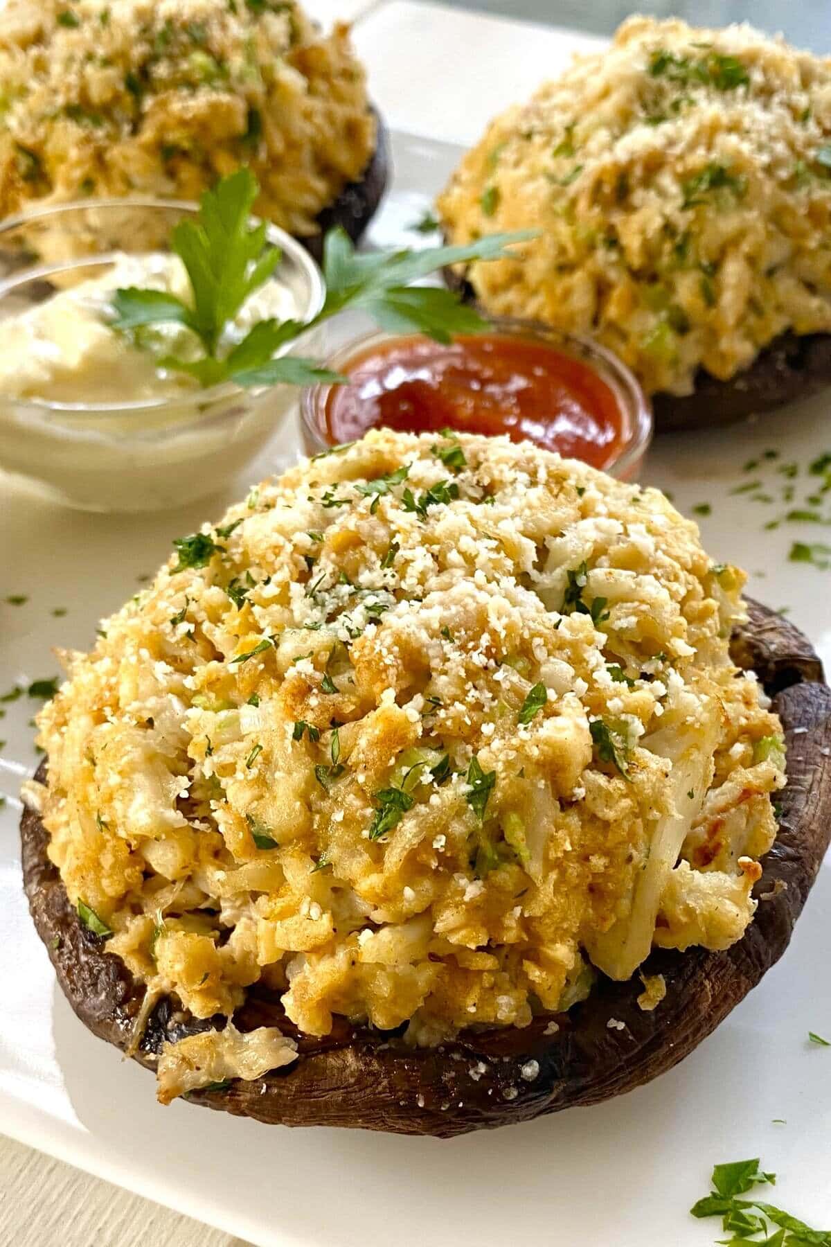 Crab Stuffed Portobello Mushrooms