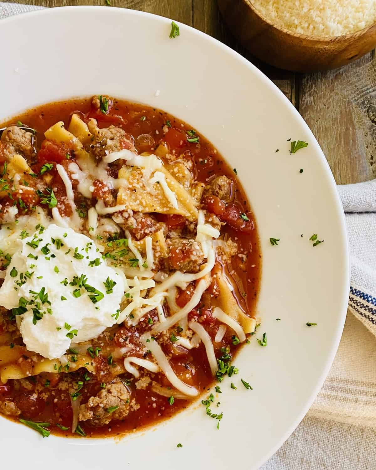 One Pot Lasagna Soup