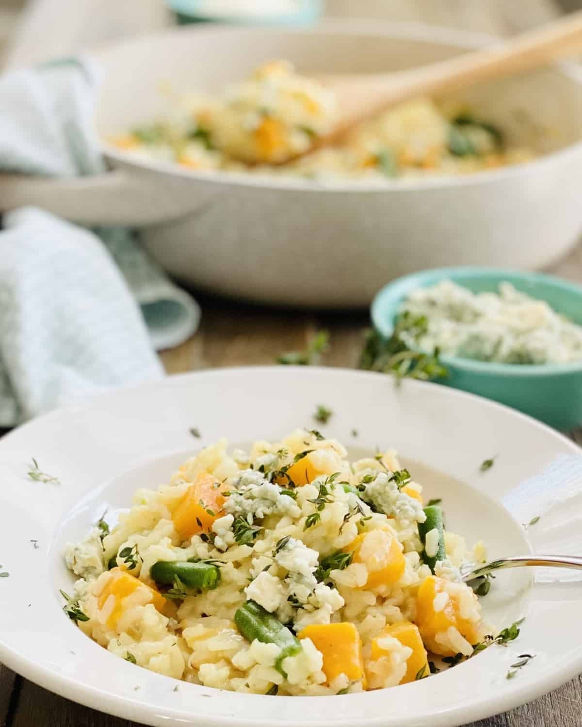 easy rice recipe with butternut squash and green beans