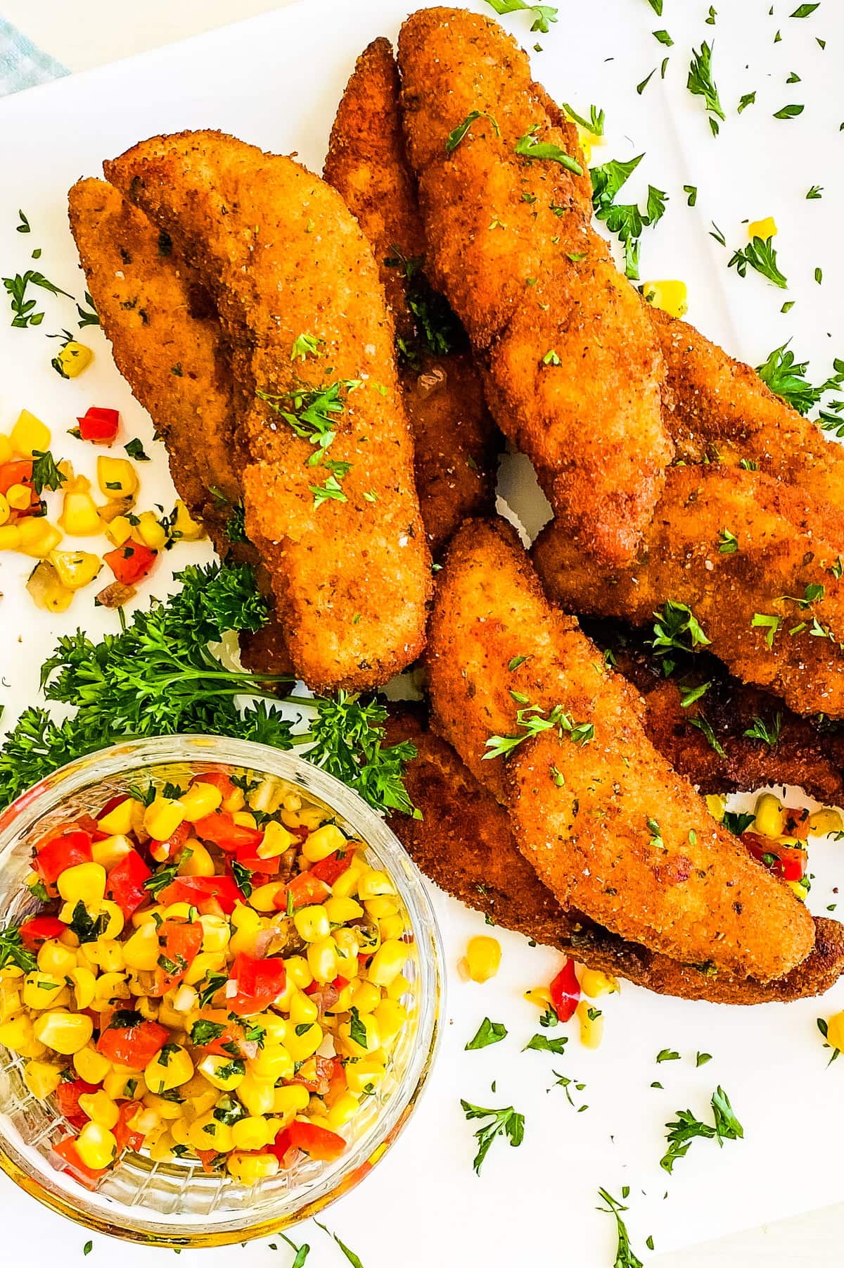 summer dinner idea with poultry and produce
