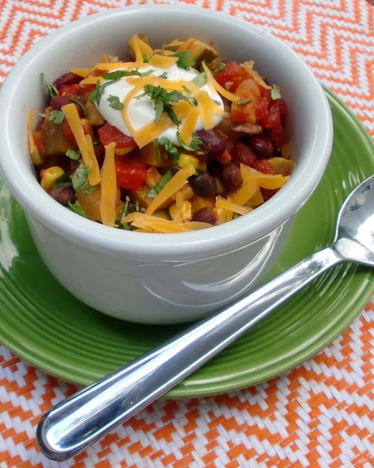 30 Minute Summer Vegetable and Bean Chili