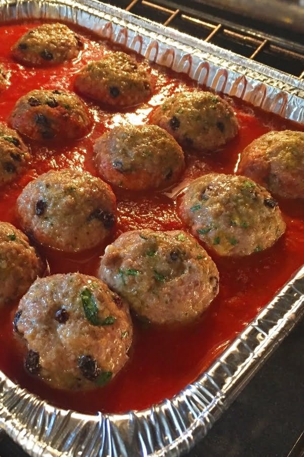 Sicilian Meatballs with Basil Marinara