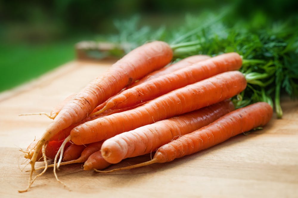 bunch of fresh carrots