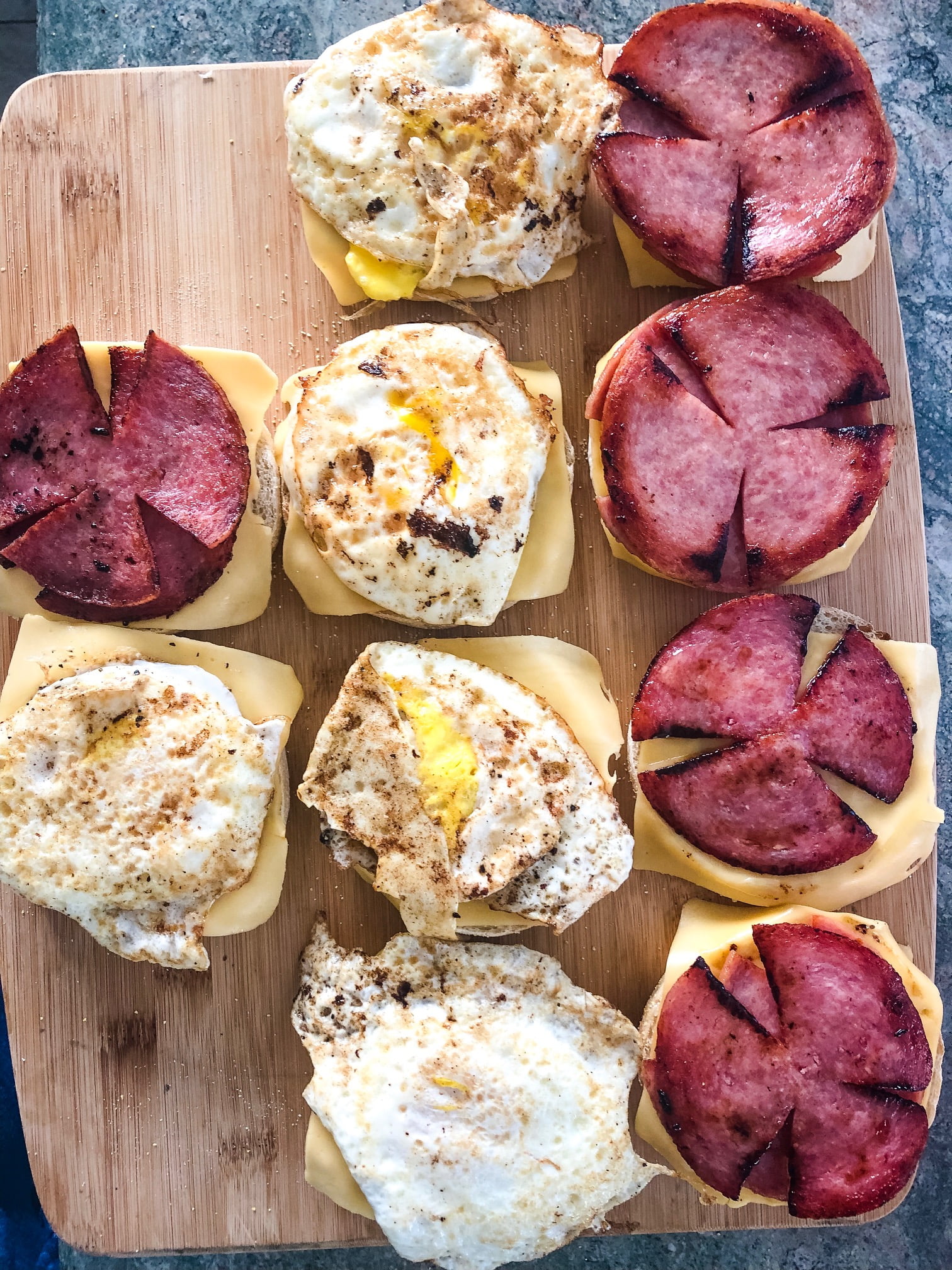 open face breakfast sandwiches