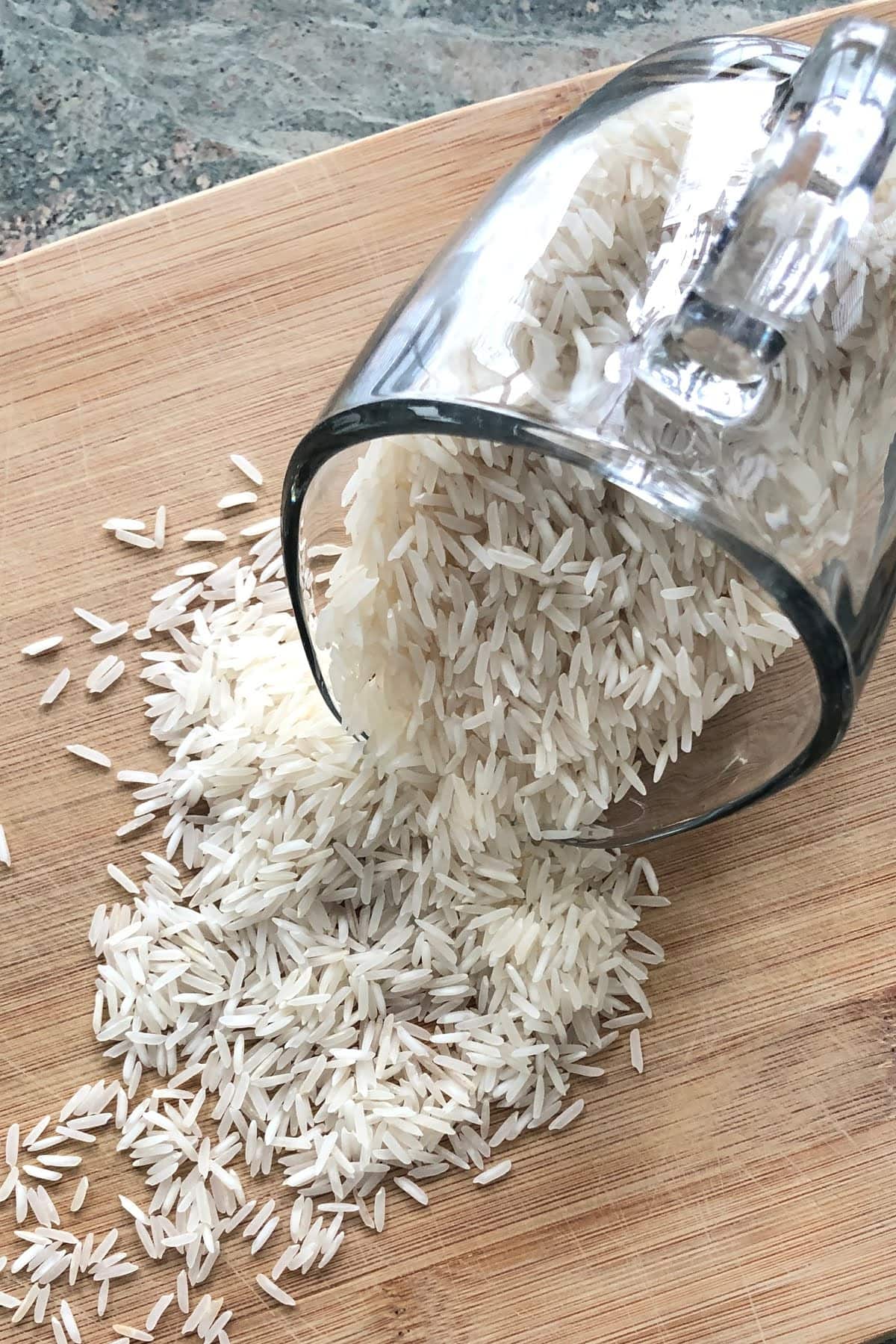 uncooked white rice.