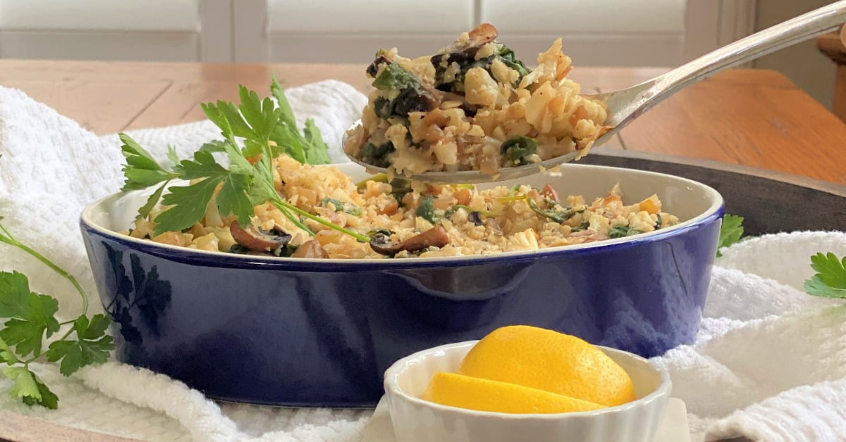 cauliflower rice pilaf