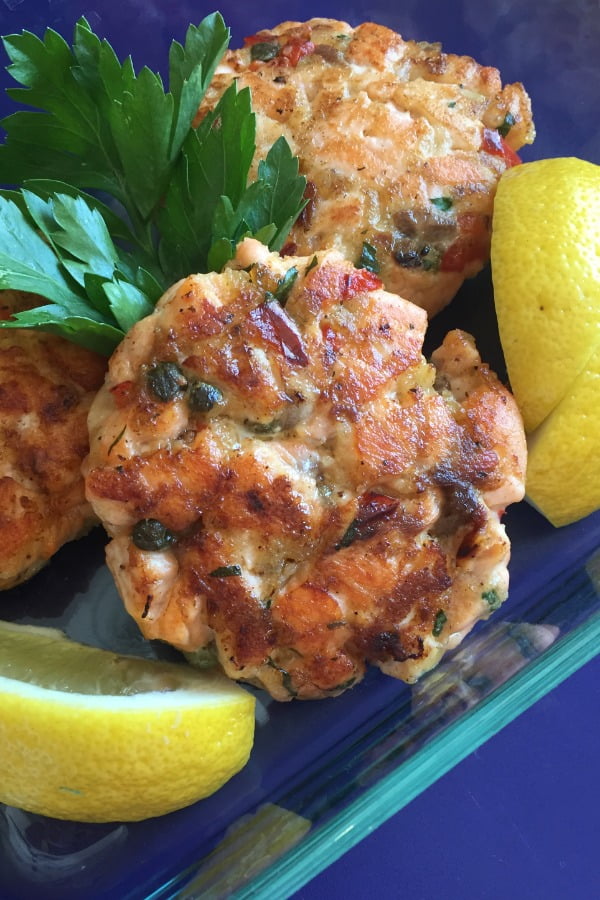 Fresh Salmon and Caper Cakes