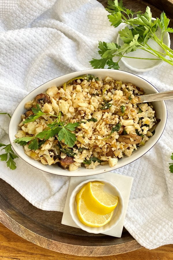 Cauliflower Rice Pilaf {20 Minute Recipe}