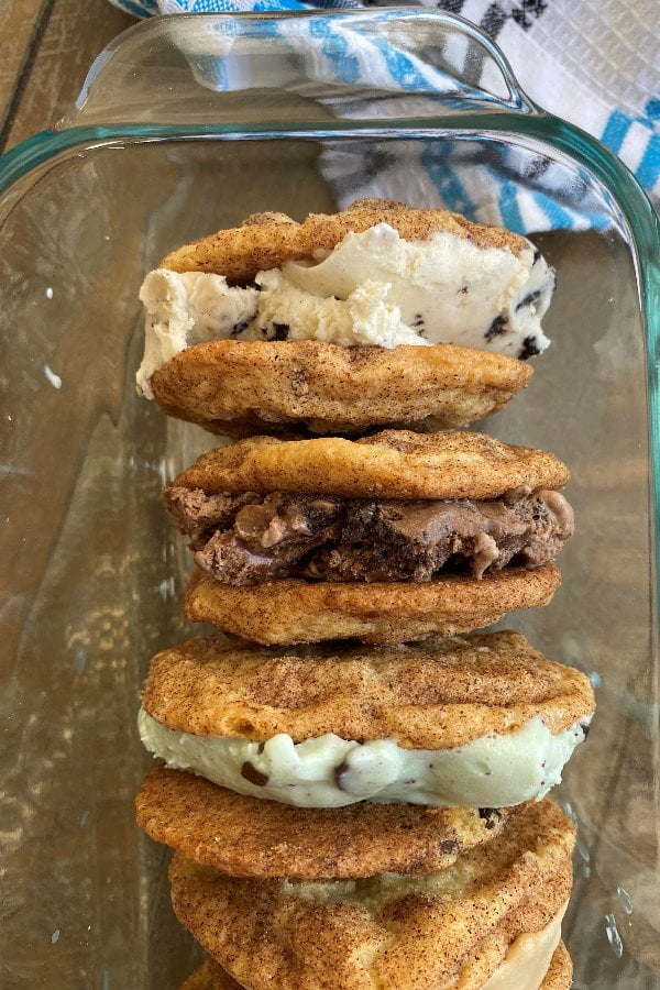 Snickerdoodle Cookie Ice Cream Sandwich