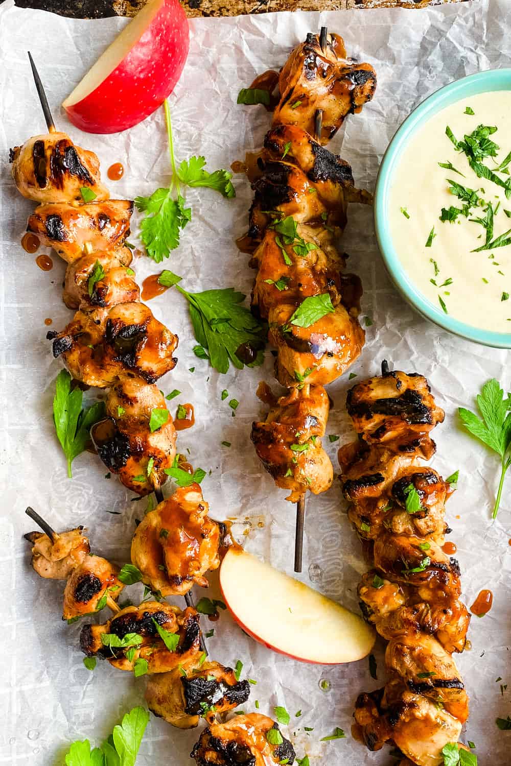 Recipe for Cider Honey Chicken Skewers with Sweet Mustard Sauce