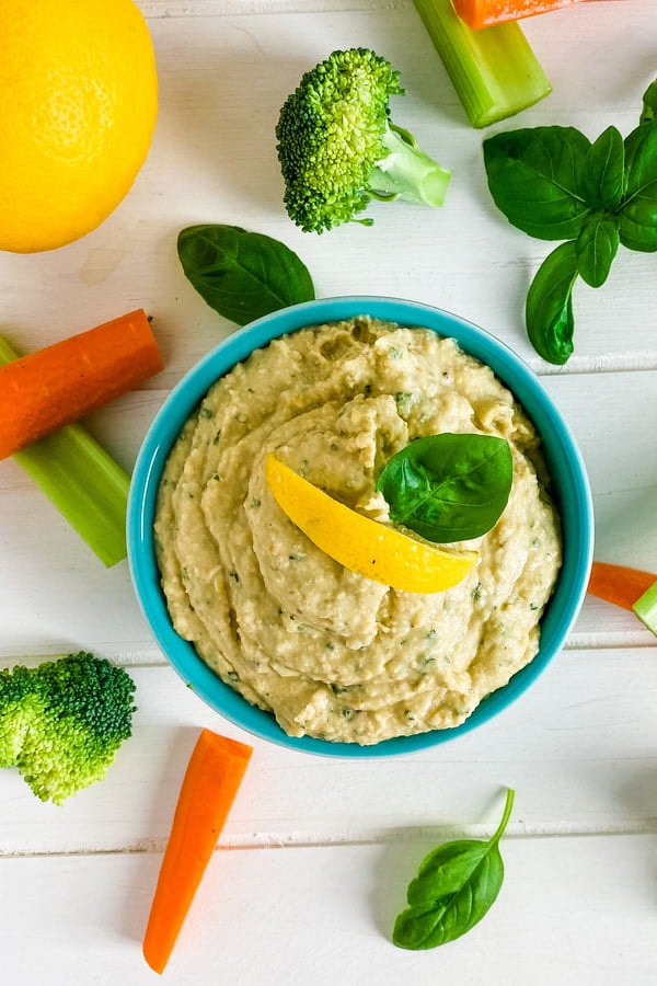 Garden Fresh Basil Hummus