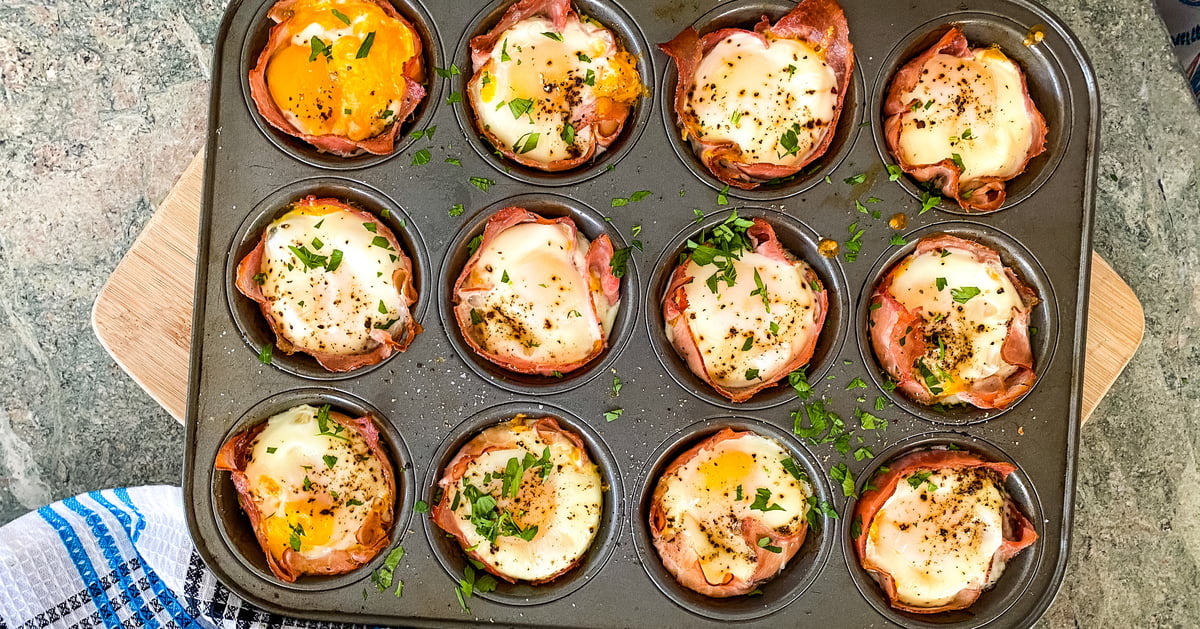 baked ham and egg cups