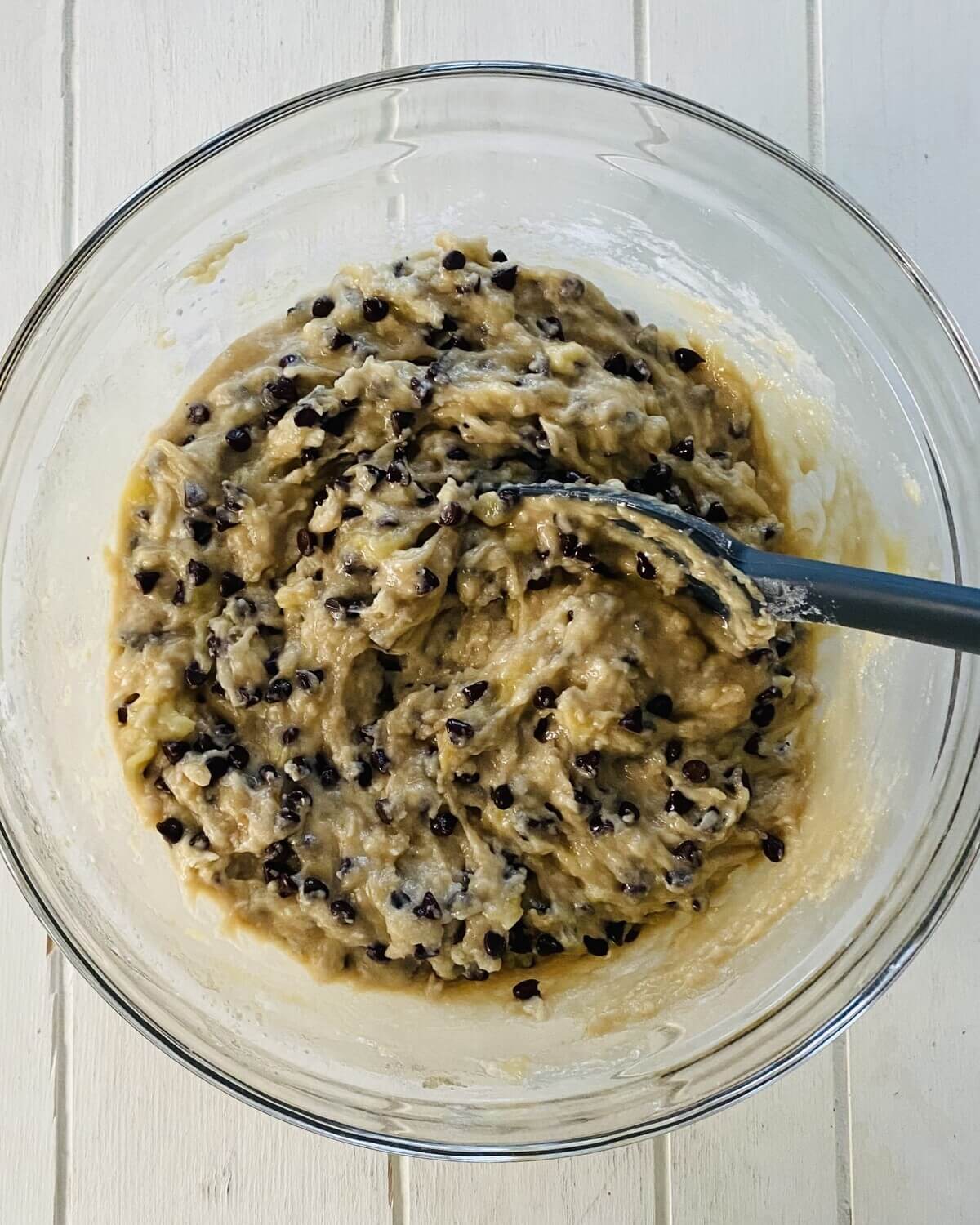 dairy free banana muffins batter.