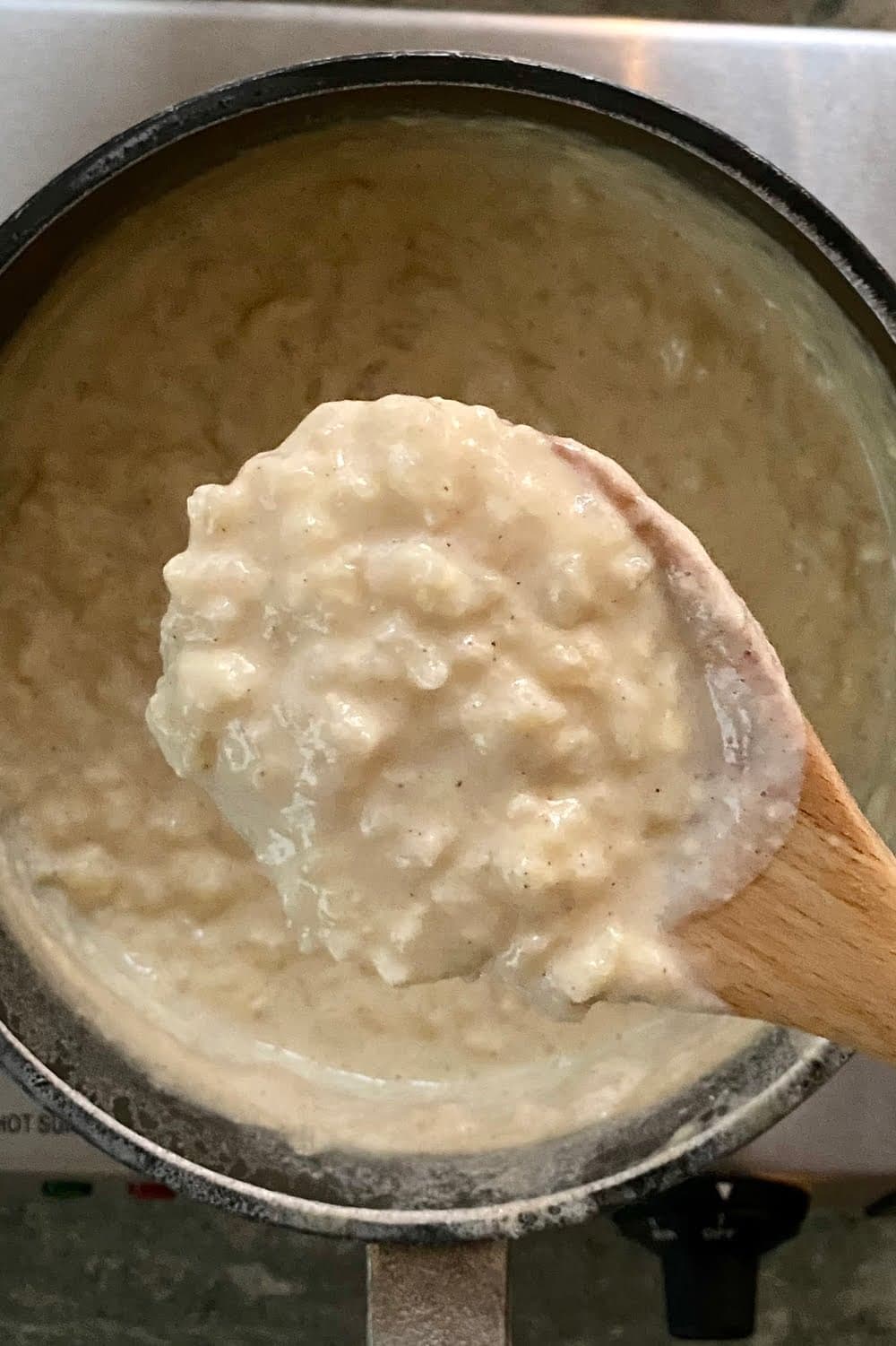 pot of a creamy dessert