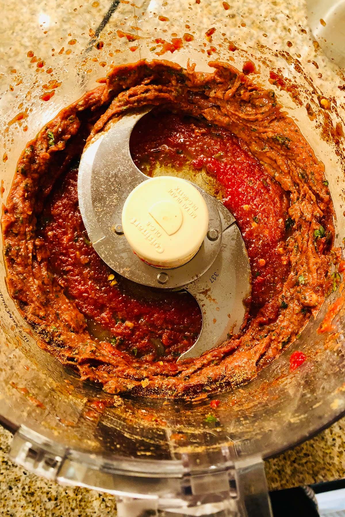 harissa paste in a food processor