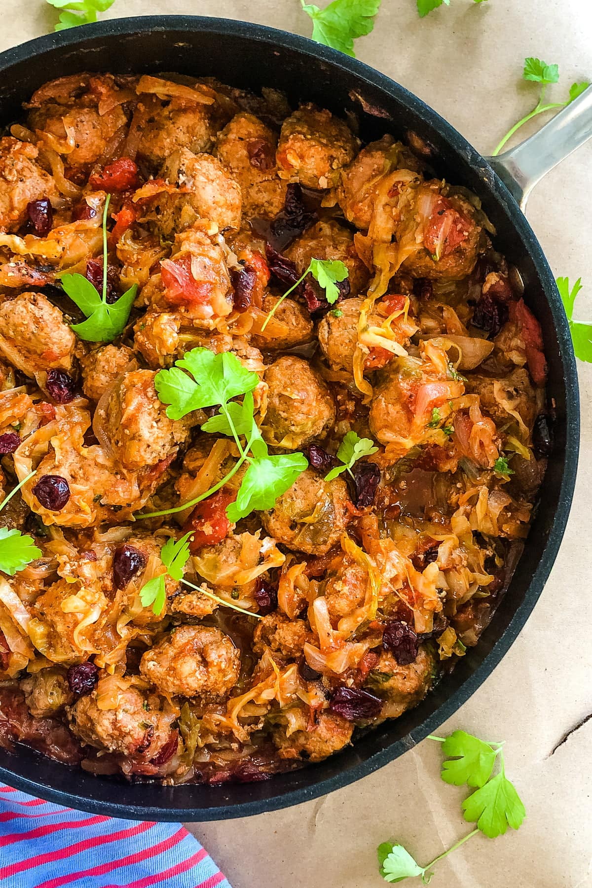 Baked Cabbage Roll Meatballs