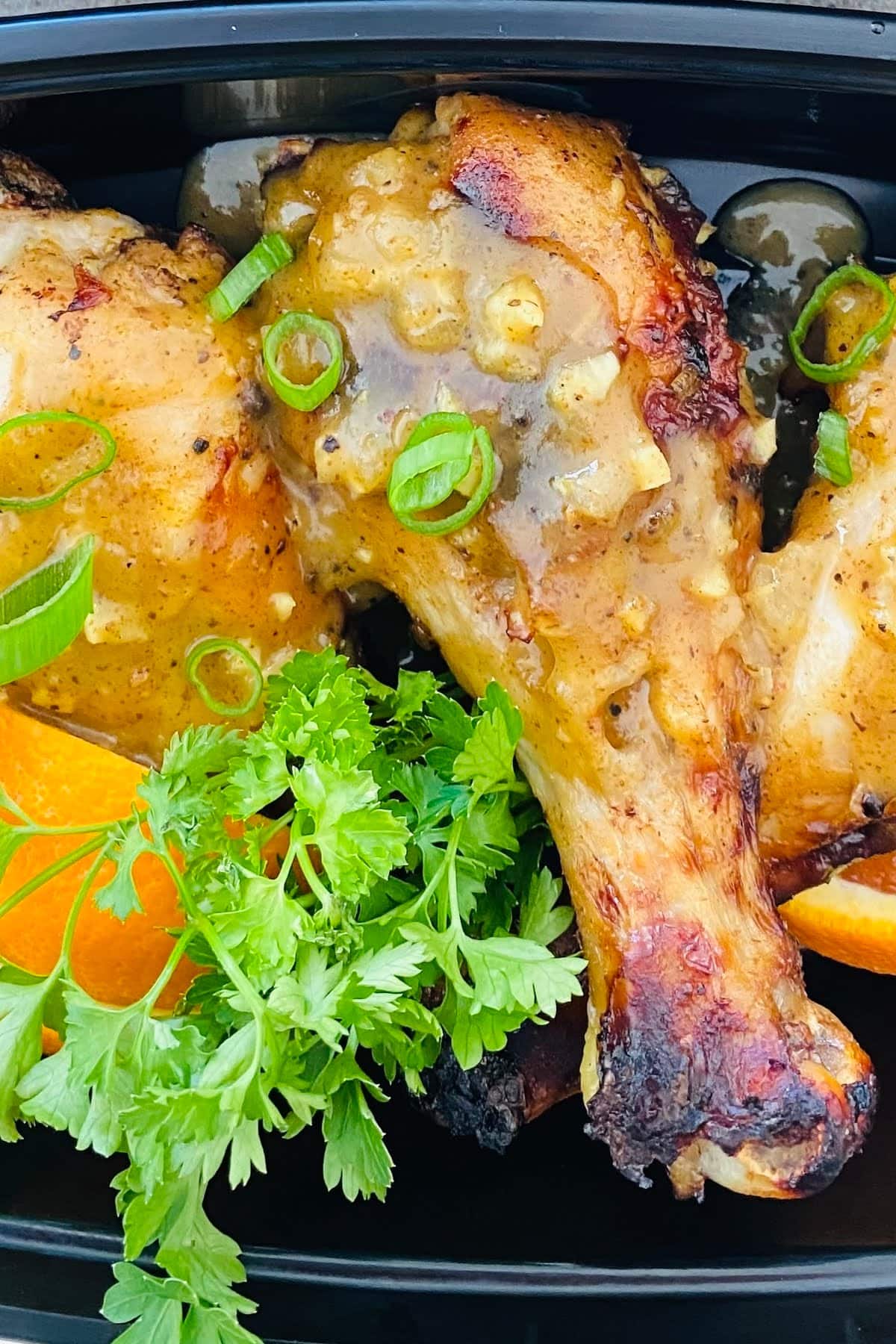 Orange Dijon Oven Roasted Chicken Legs