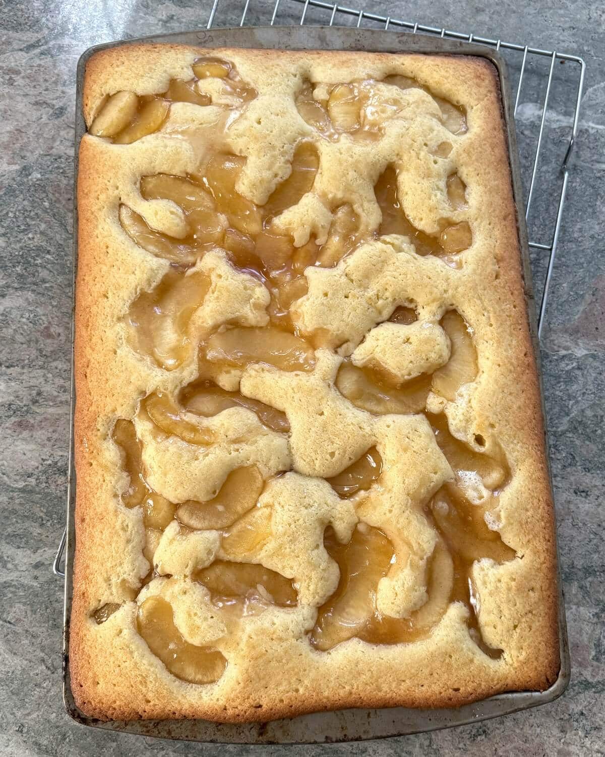 A baked apple scone cake.