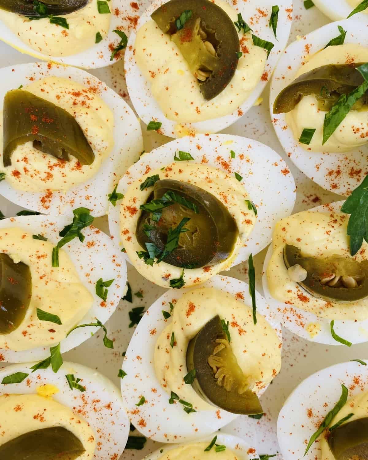 Spicy Deviled Eggs with Jalapenos