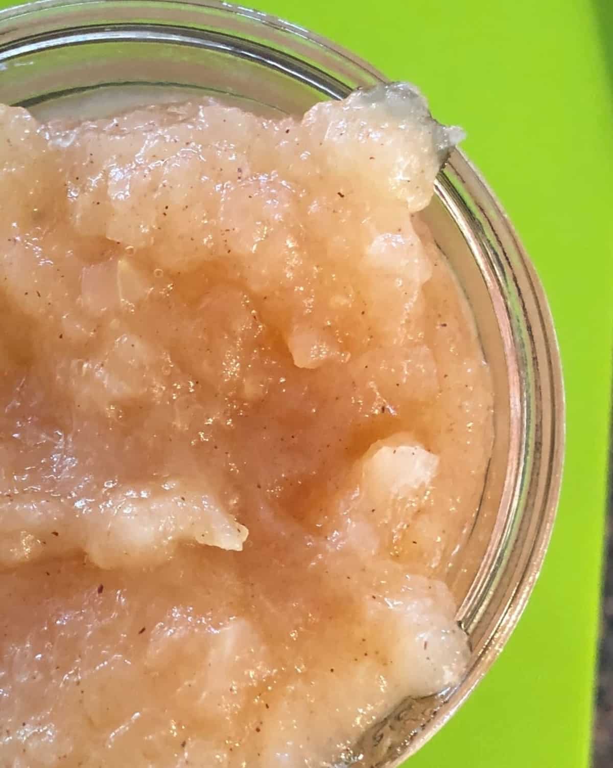 bowl of chunky applesauce