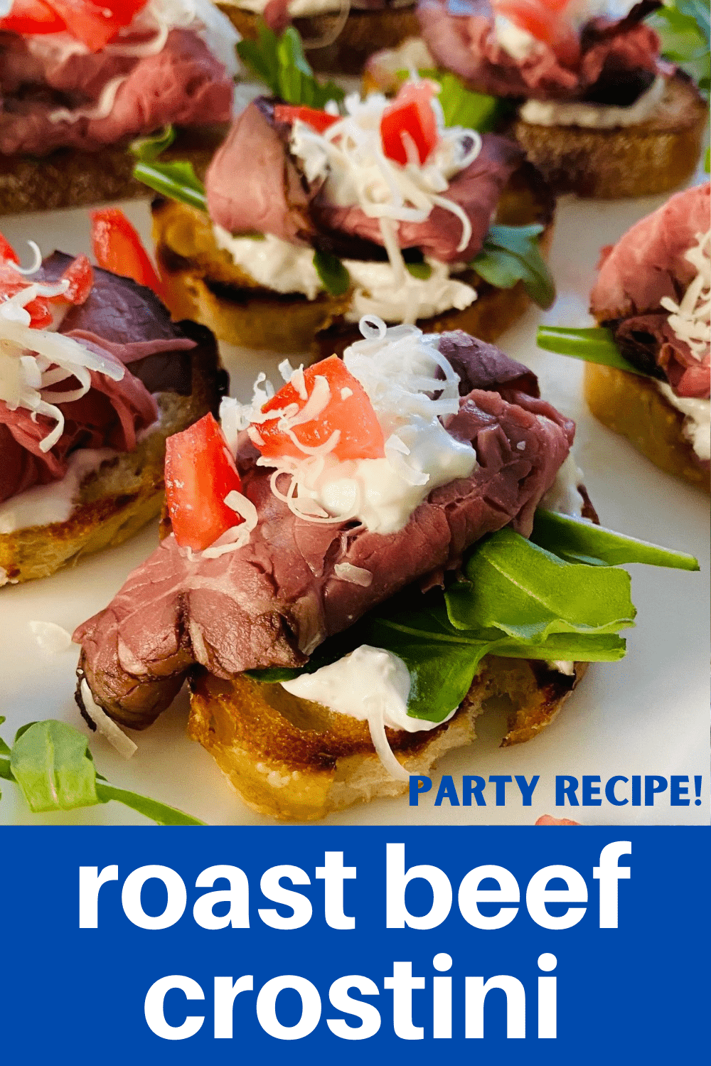 roast beef crostini with horseradish cream