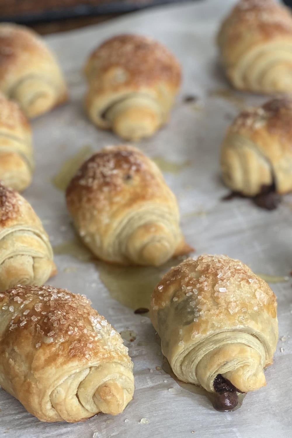 Mini Chocolate Puff Pastry Rolls