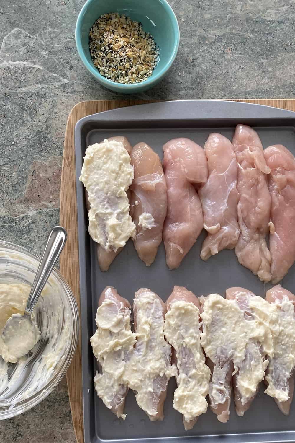 chicken tenderloins with parmesan mayonnaise seasoning