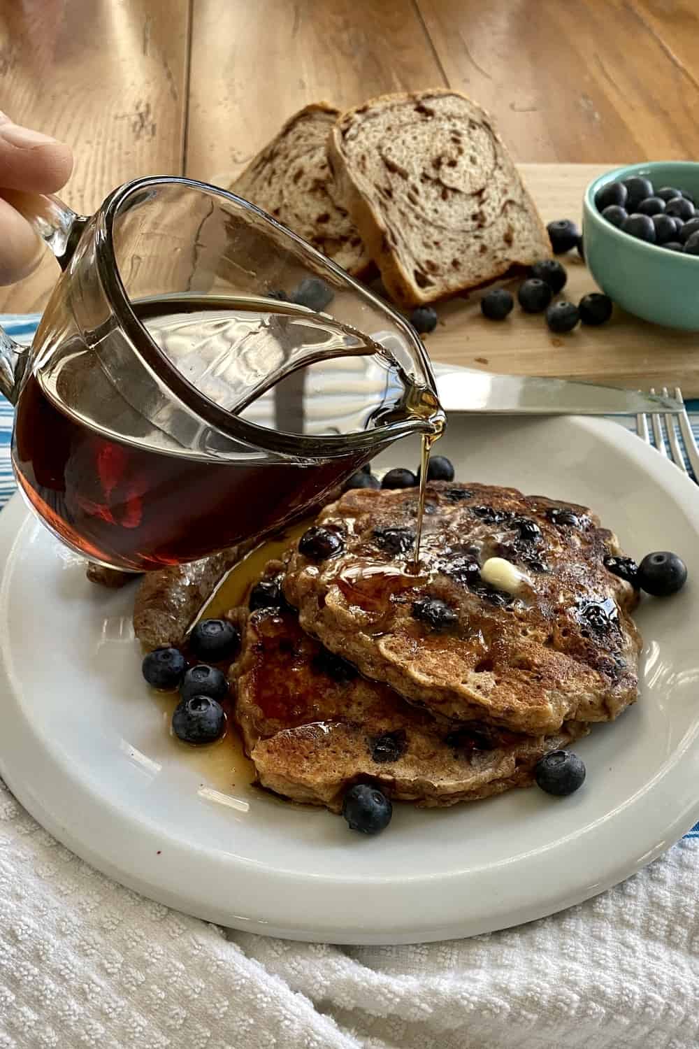 French Toast Pancakes with Blueberries