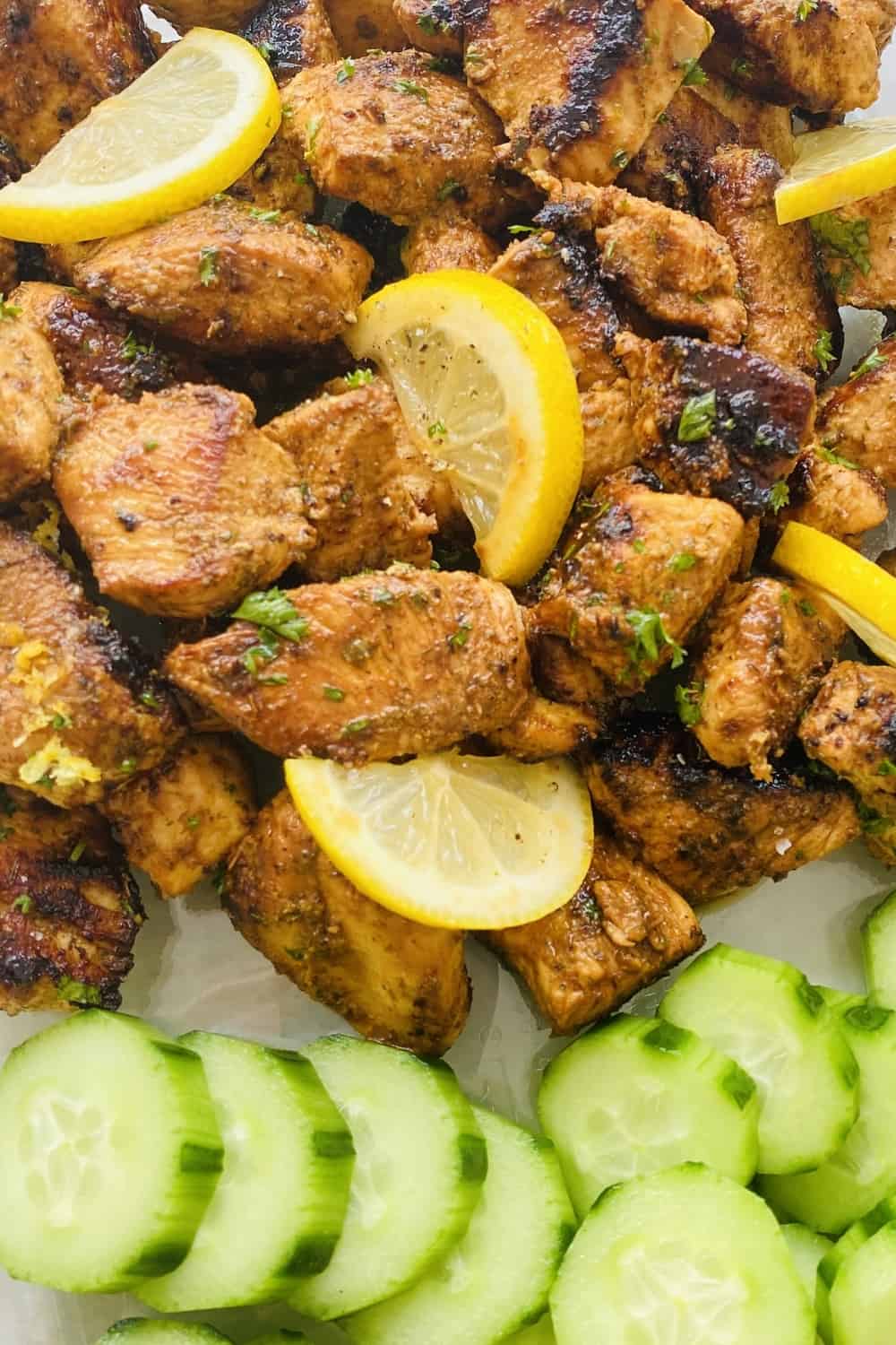 chicken with lemons and cucumbers