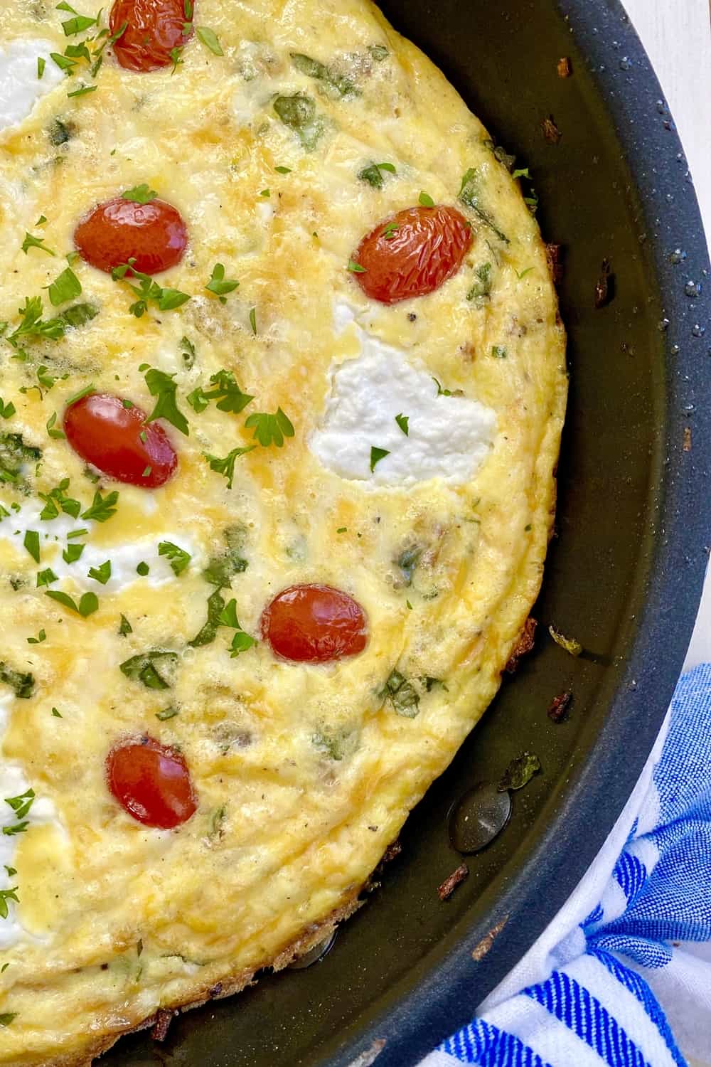 edge of recipe for baked frittata