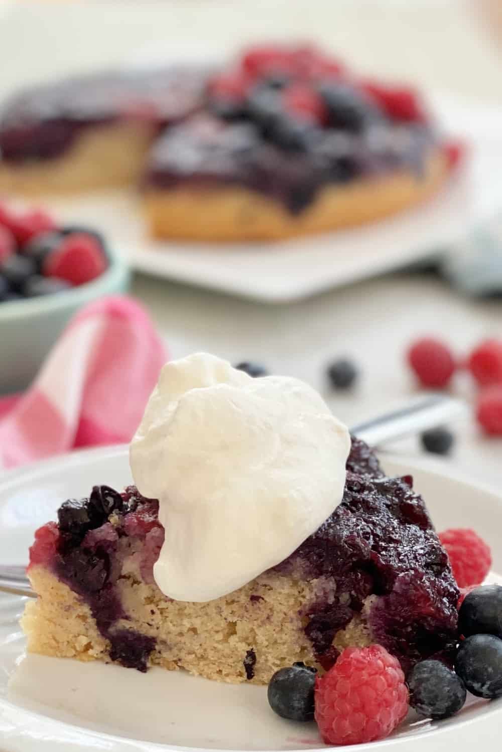 Double Berry Upside Down Cake