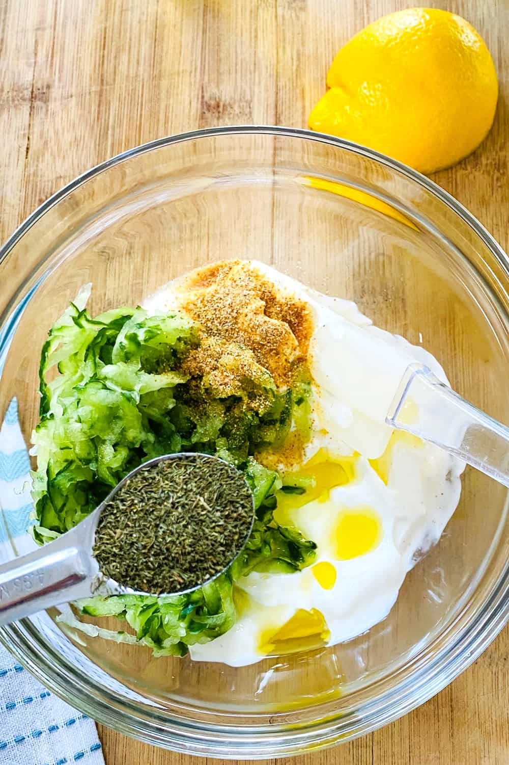 adding dill to tzatziki sauce
