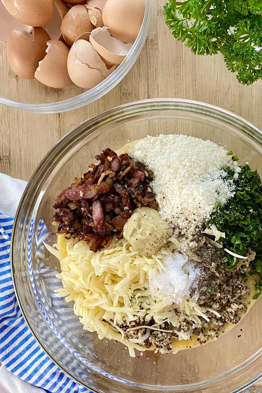 ingredients for quinoa egg muffins