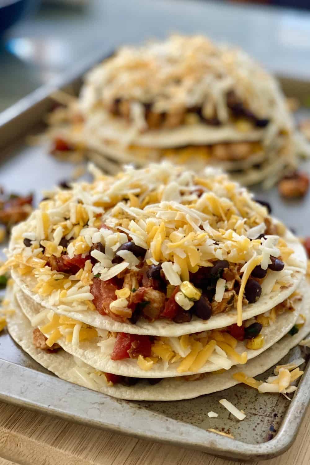 unbaked tortilla stacks