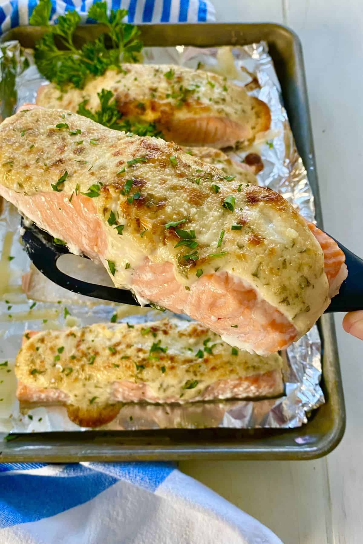 Roasted Salmon Caesar