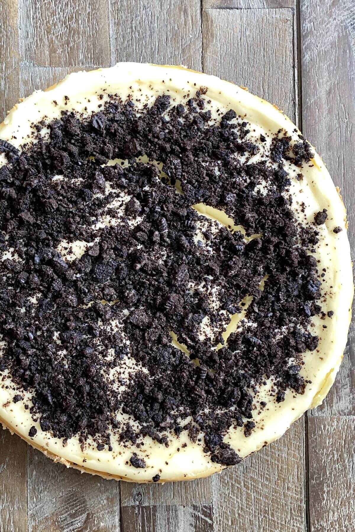 a whole Oreo cheesecake.