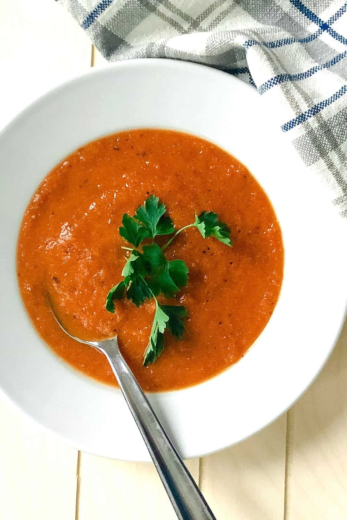 Tomato Bisque with Basil