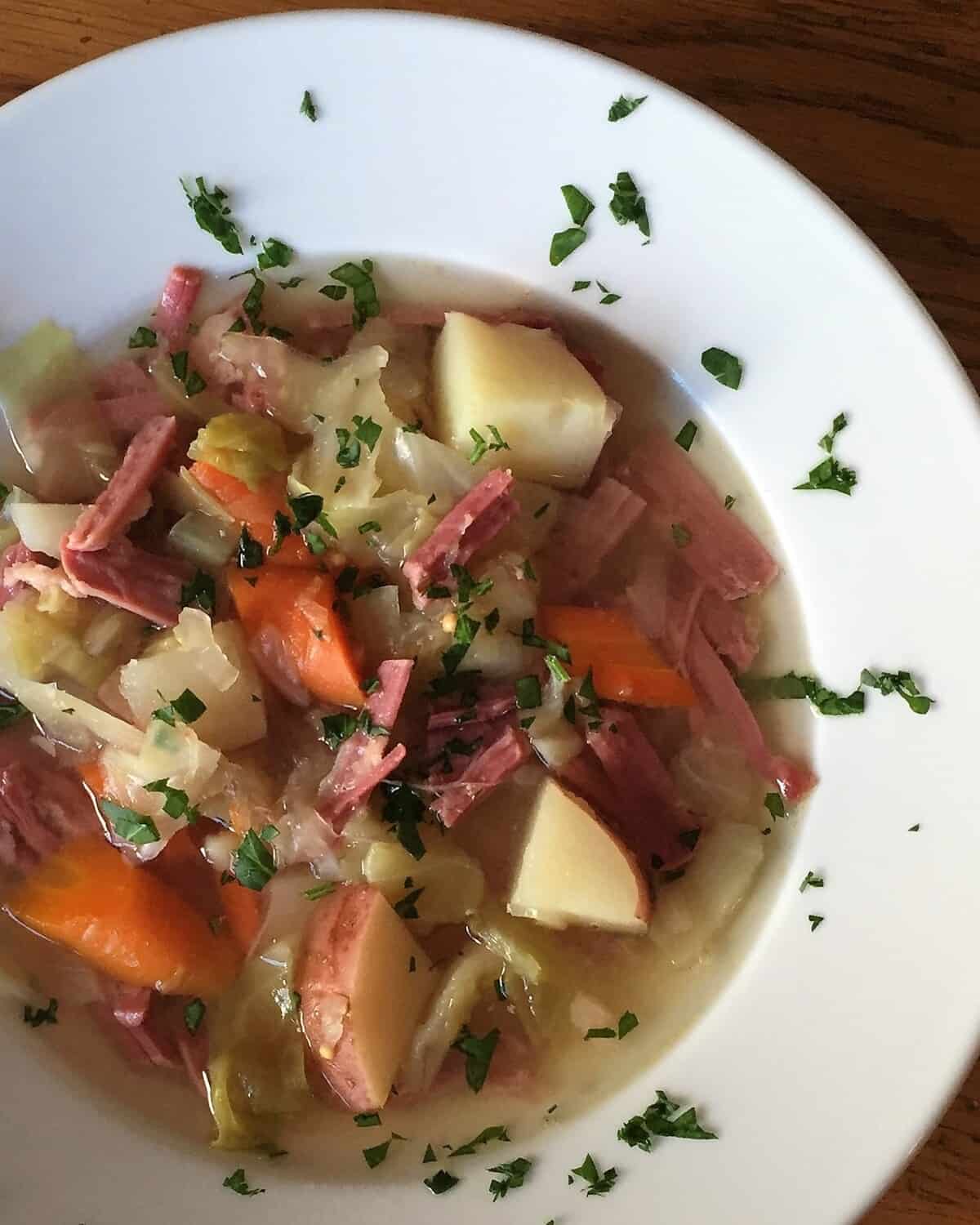 Corned Beef Soup {Slow Cooker}