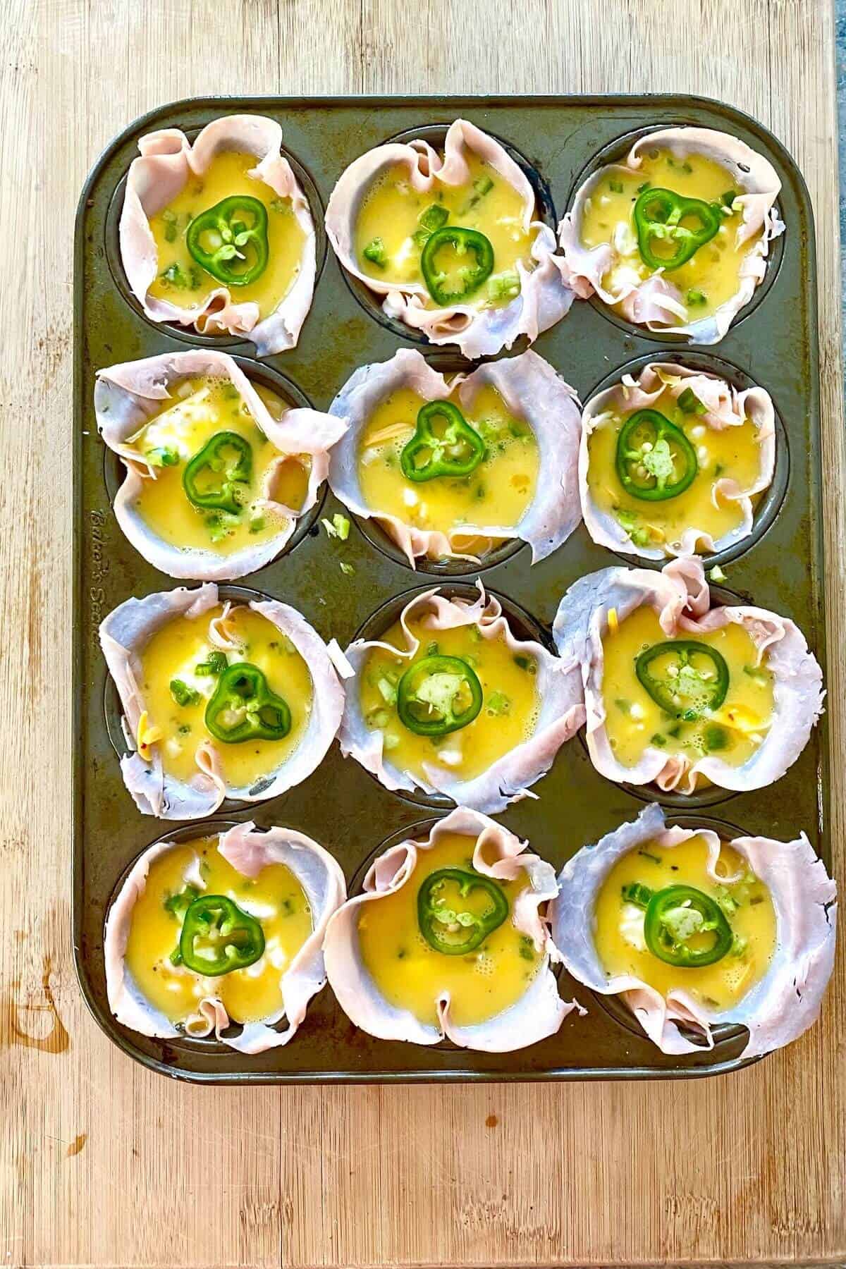 jalapeno egg cups unbaked.