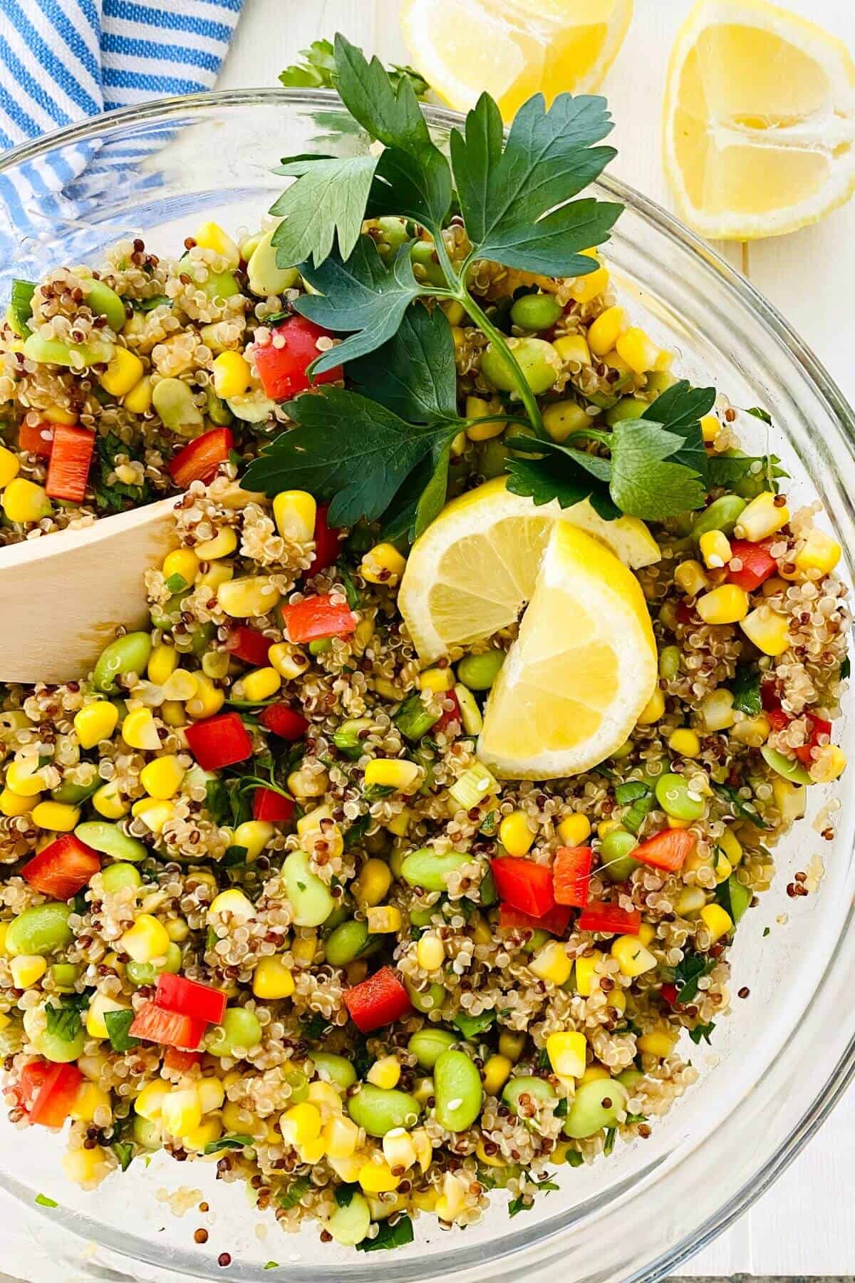 Tricolor Quinoa Salad Recipe with Sesame Vinaigrette