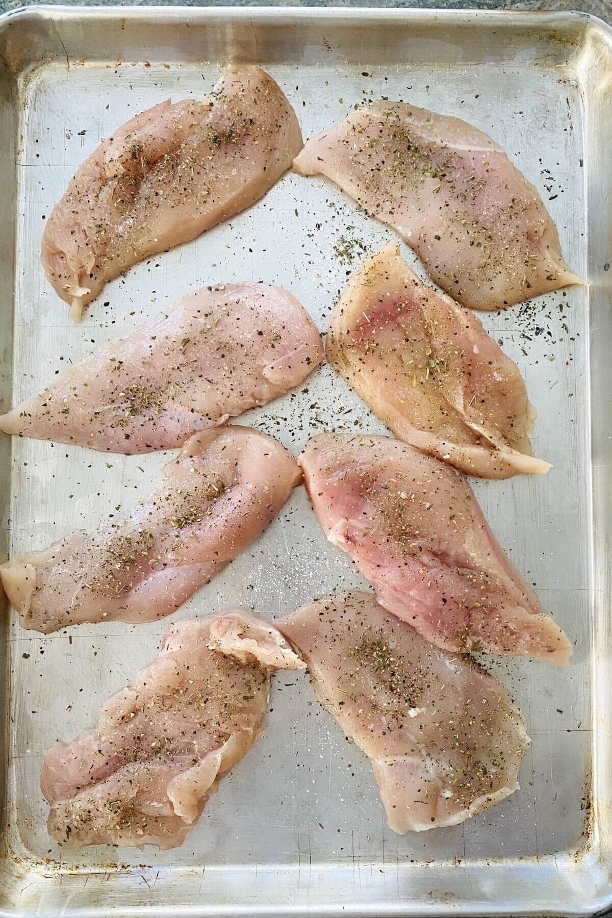 seasoned chicken for parmesan.