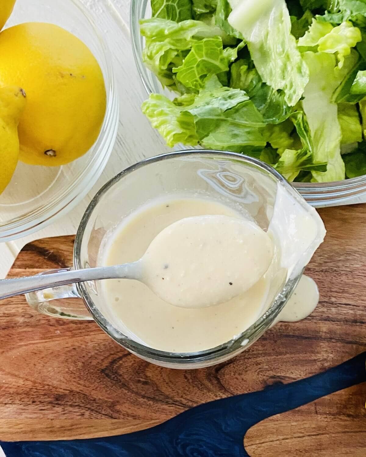 Homemade Caesar Salad Dressing without Anchovies
