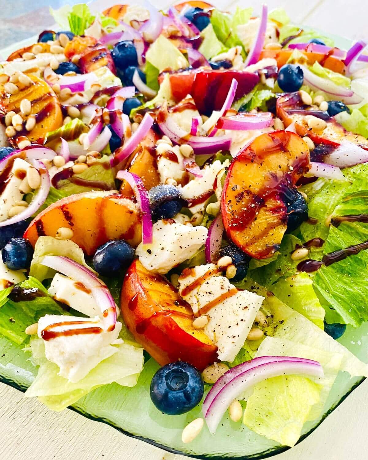 salad with stone fruit.