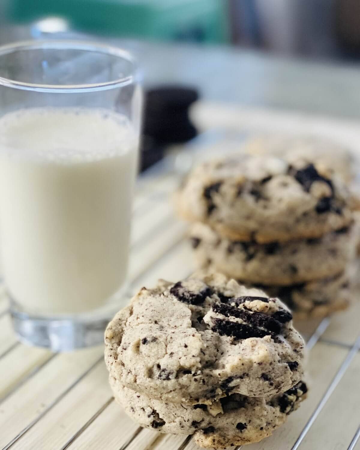 glass of milk and cookies.
