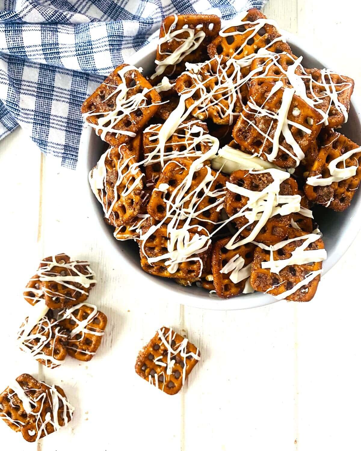 salty sweet fall snack in a bowl.