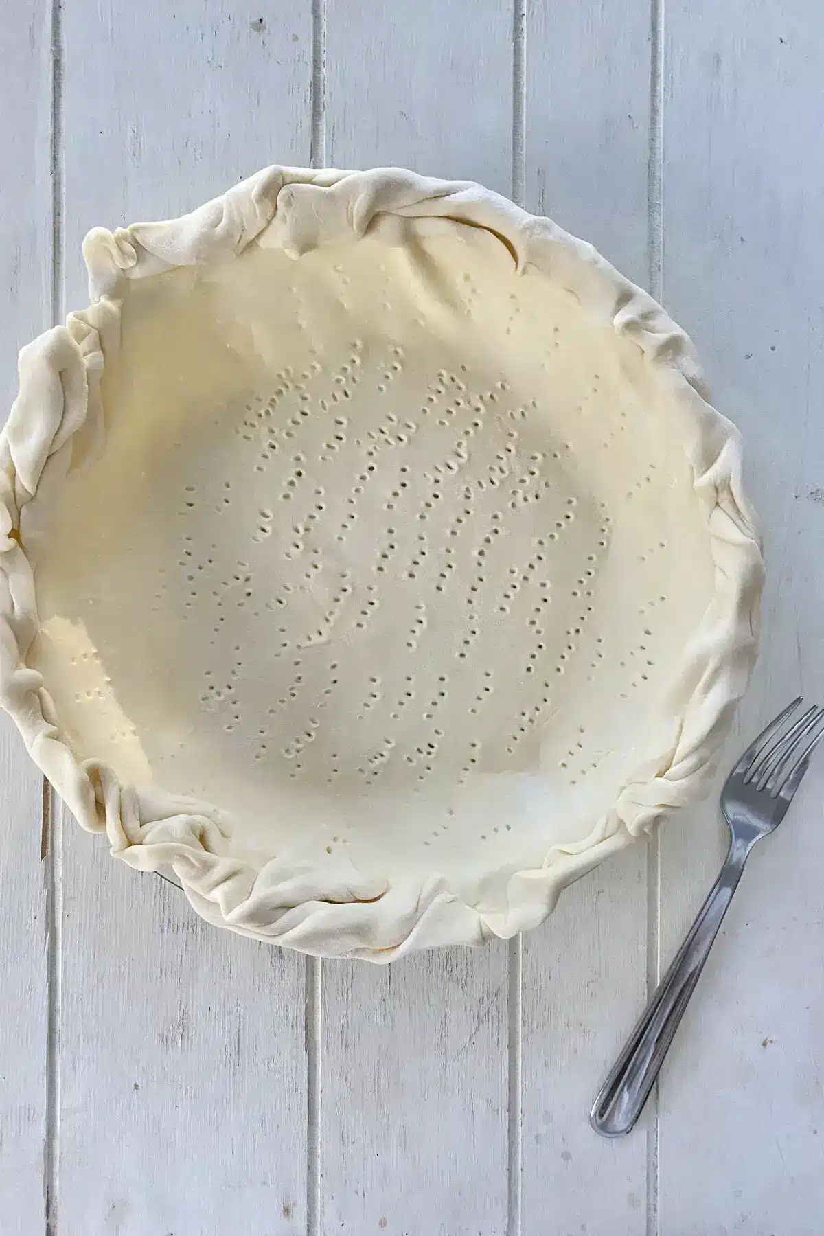 unbaked puff pastry crust.