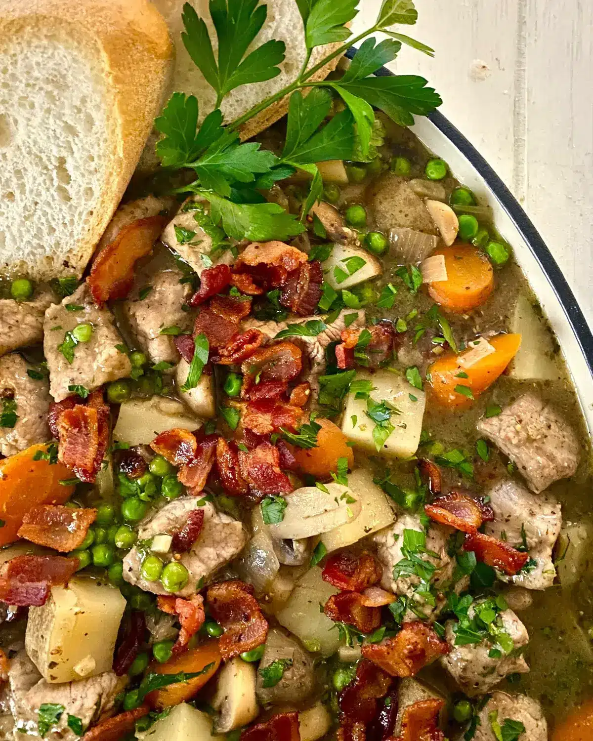 Pork Tenderloin Stew Recipe with Bacon