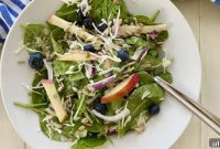Vibrant Spinach Blueberry Salad with Creamy Yogurt Dressing