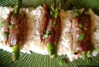 Asparagus and Scallion Wrapped Beef Negamaki