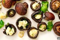 Tangy Blue Cheese Garlic Butter Mushrooms